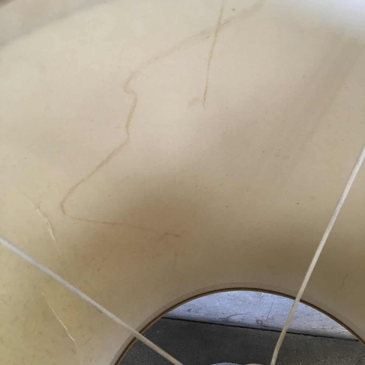 Mid Century Modern 1970s Volcanic Glaze Table Lamp with Original Shade