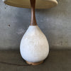Mid Century Modern 1970s Volcanic Glaze Table Lamp with Original Shade
