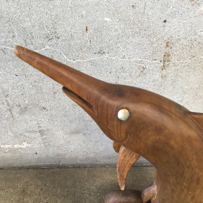 Vintage Hand Carved Marlin