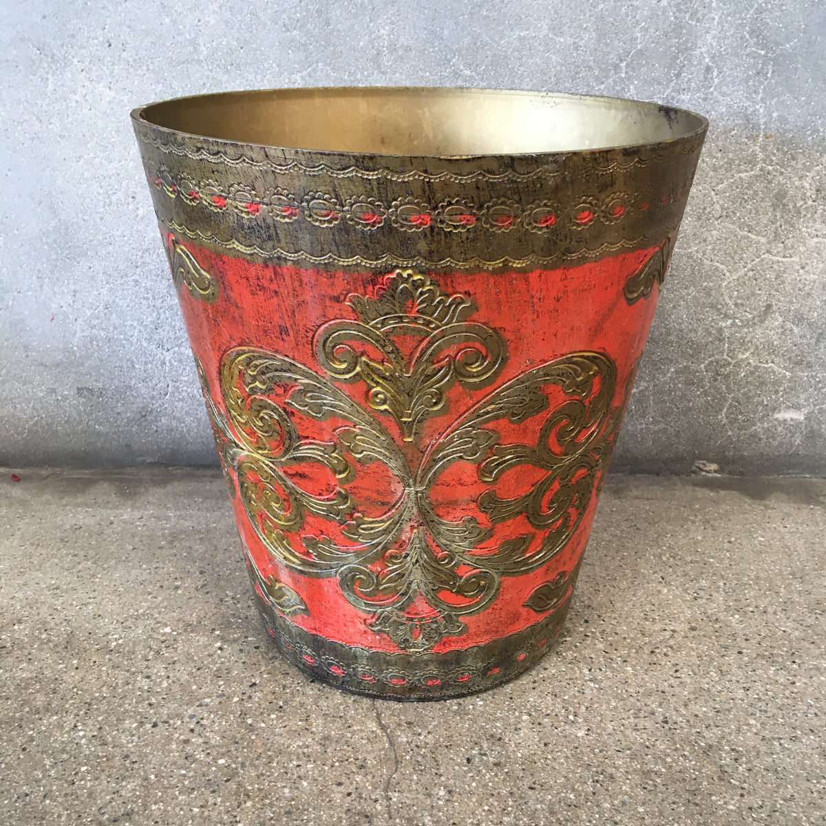 Vintage Florentine Waste Basket