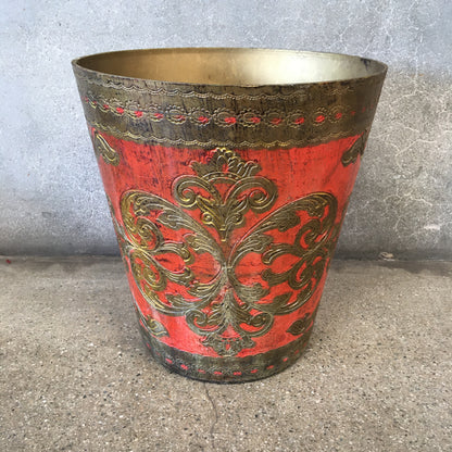 Vintage Florentine Waste Basket