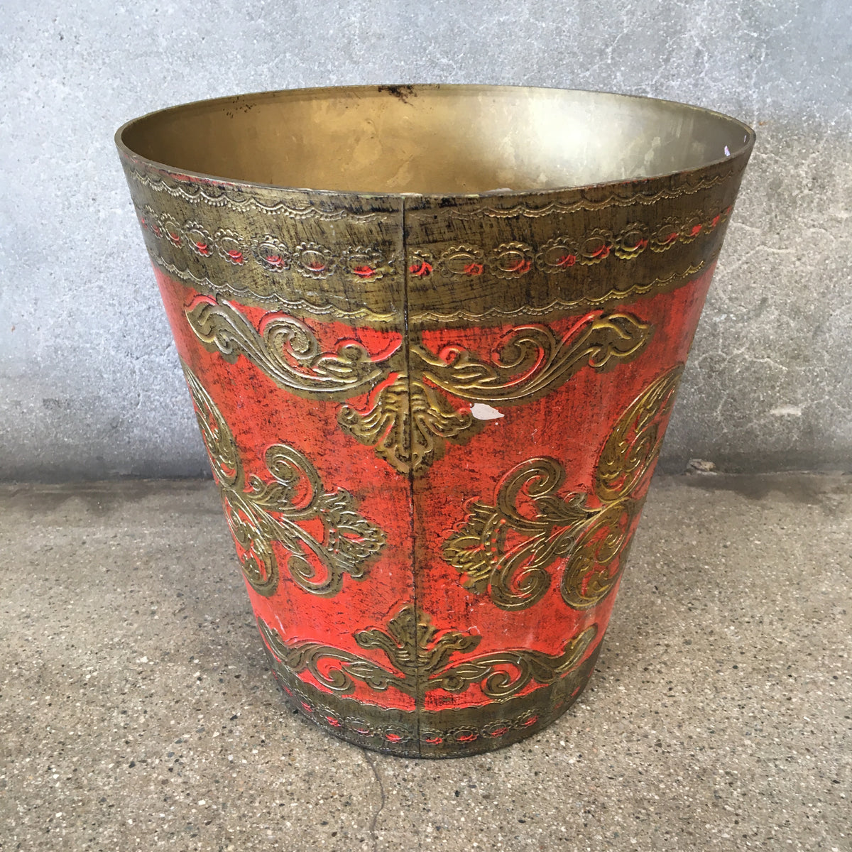 Vintage Florentine Waste Basket