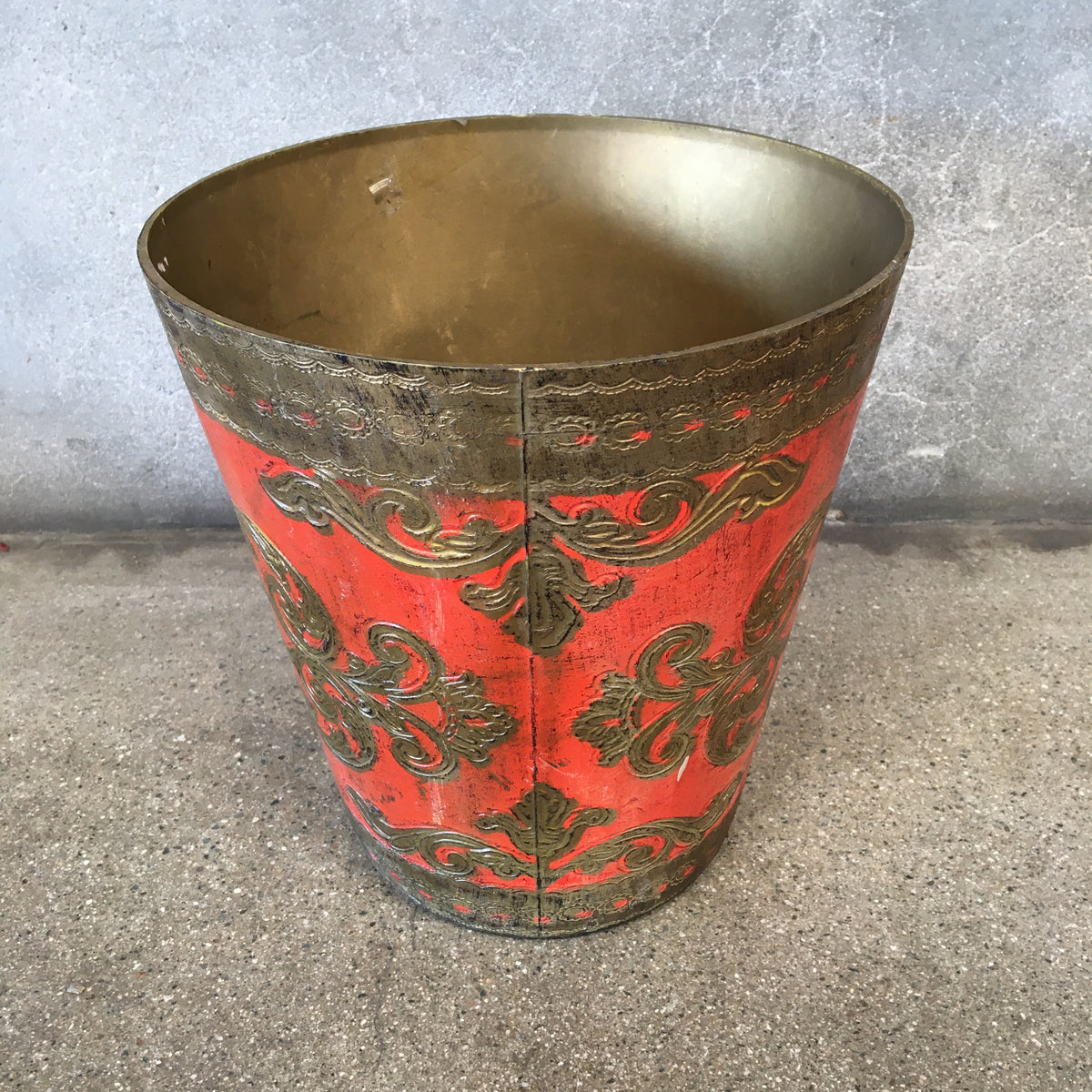 Vintage Florentine Waste Basket