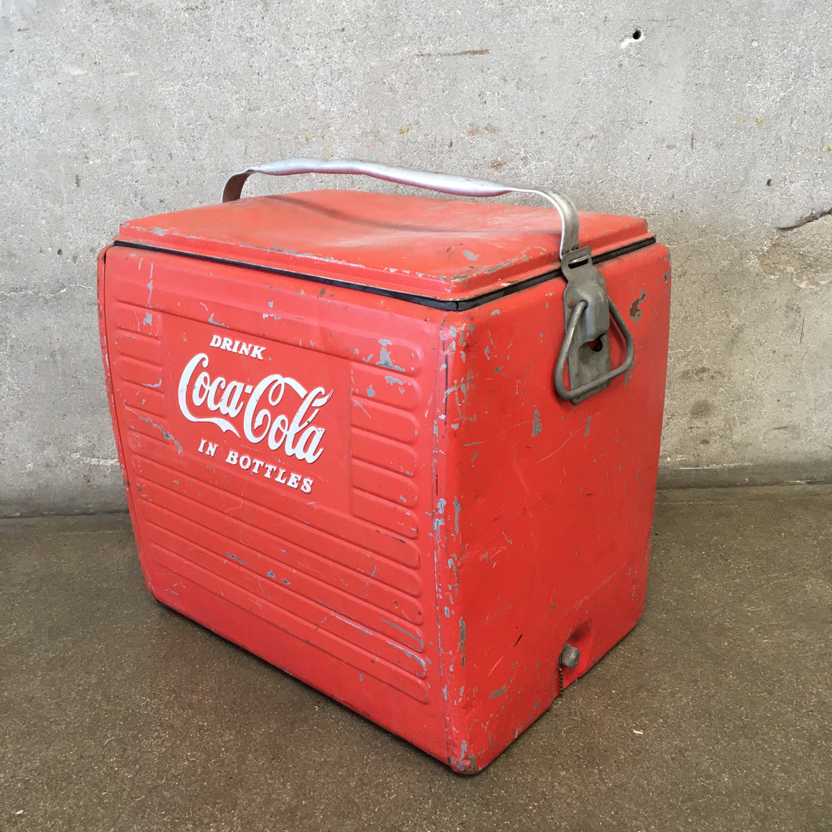 Vintage Original Coca Cola Picnic Cooler with Tray