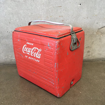 Vintage Original Coca Cola Picnic Cooler with Tray