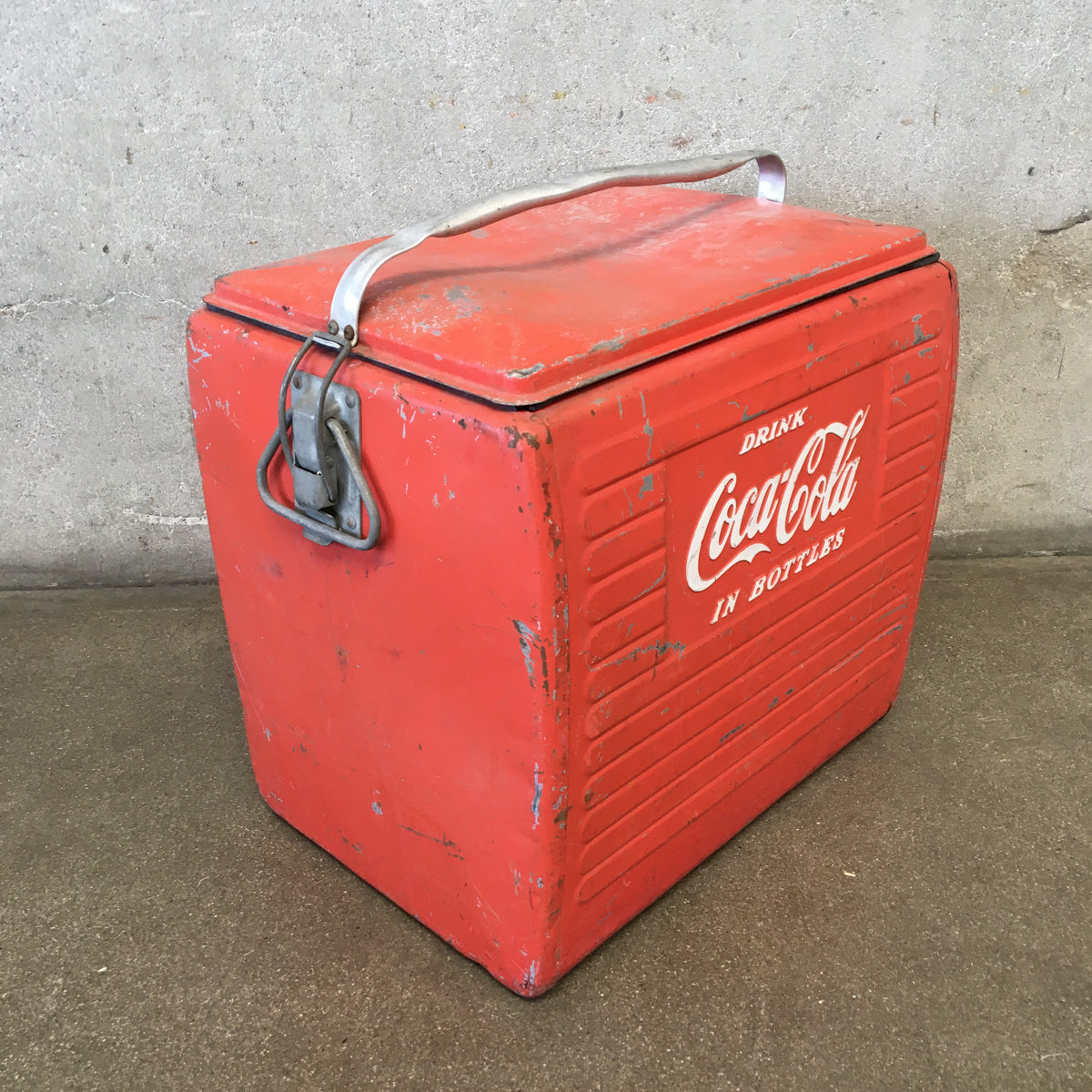 Vintage Original Coca Cola Picnic Cooler with Tray