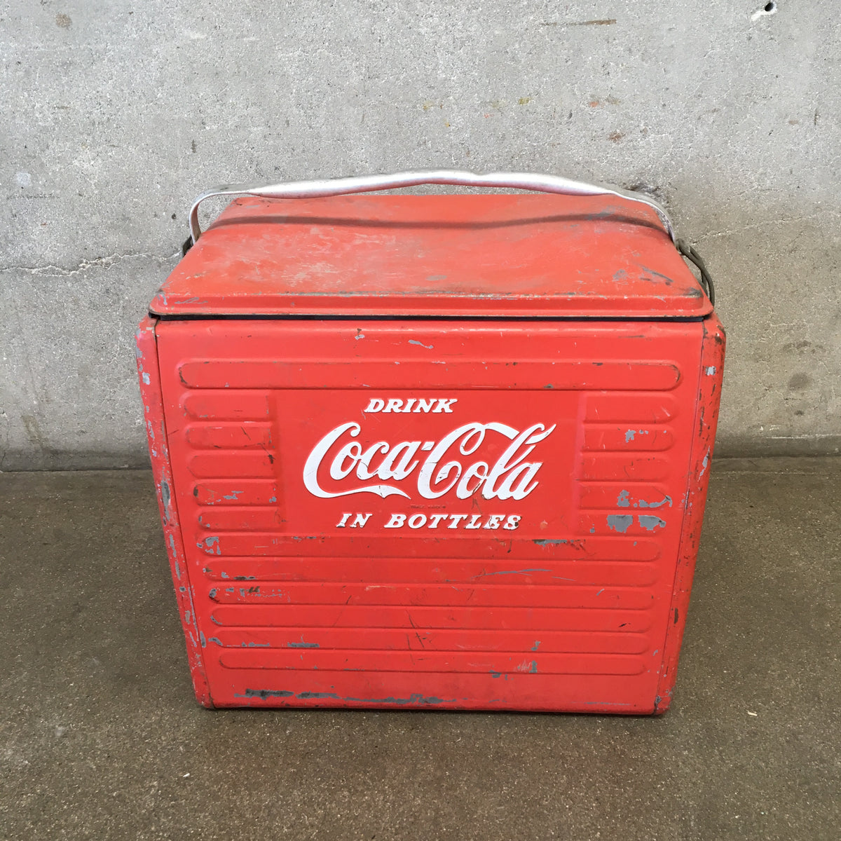 Vintage Original Coca Cola Picnic Cooler with Tray