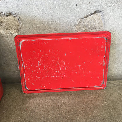 Vintage Original Coca Cola Picnic Cooler with Tray