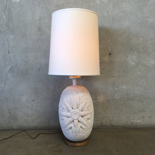 1960's Volcanic Glaze Ceramic Lamp