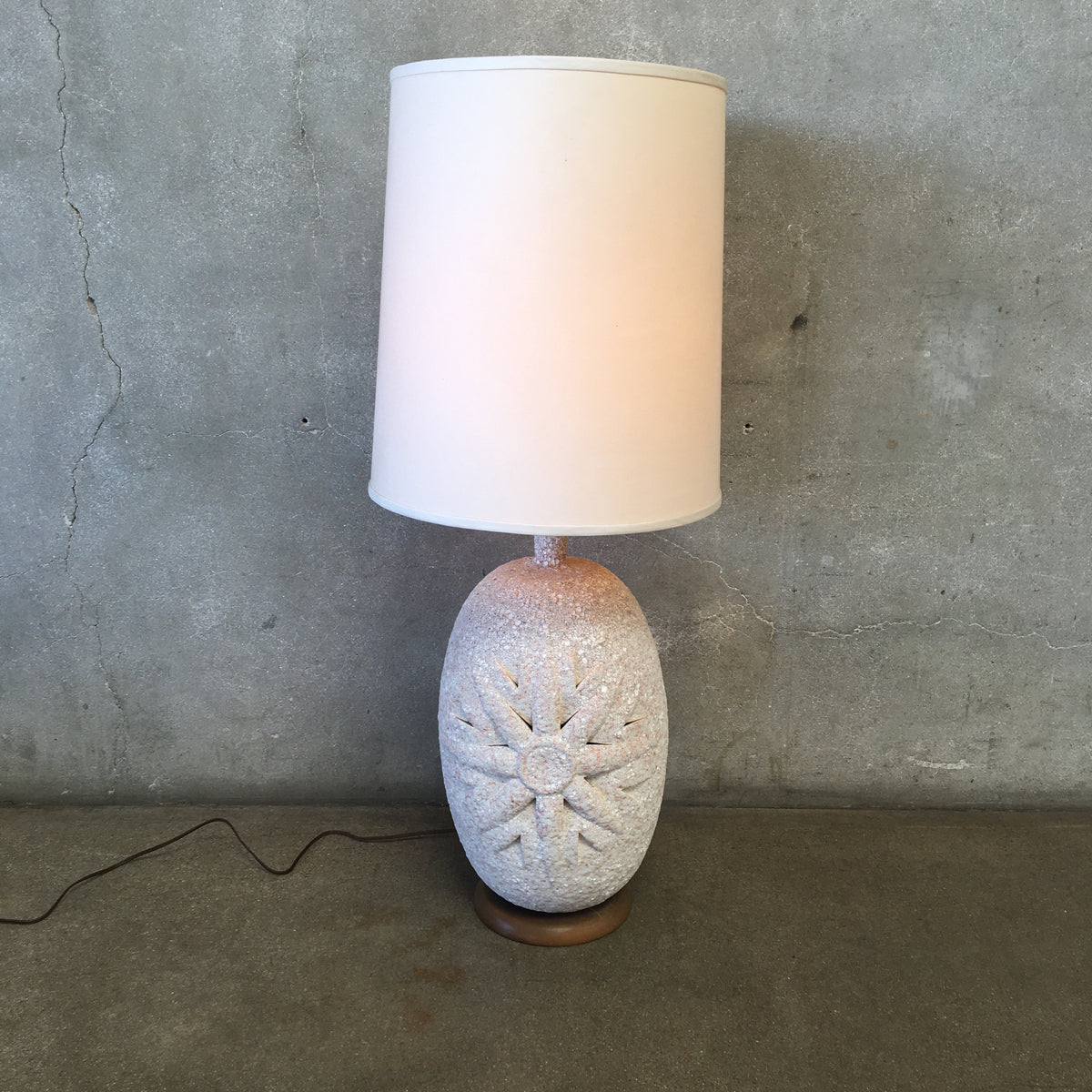 1960's Volcanic Glaze Ceramic Lamp