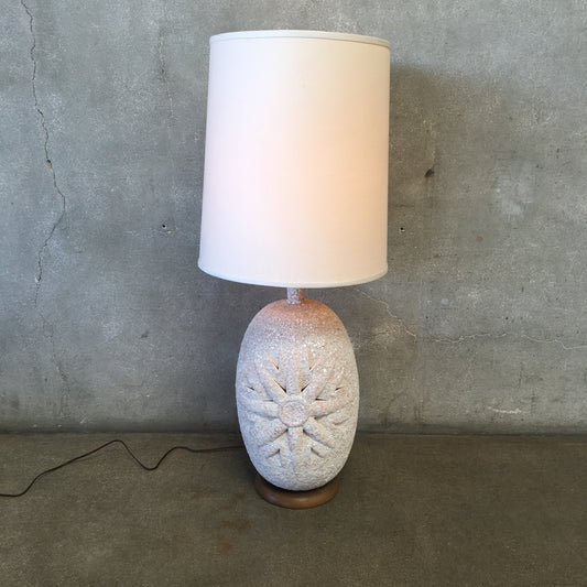 1960's Volcanic Glaze Ceramic Lamp