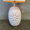 1960's Volcanic Glaze Ceramic Lamp