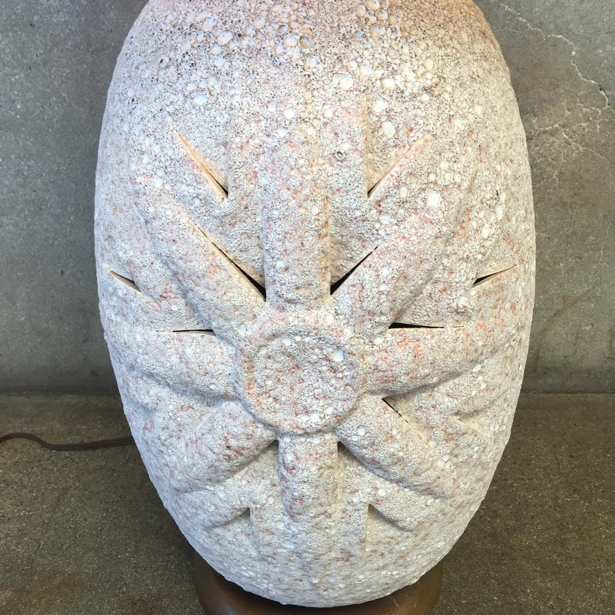 1960's Volcanic Glaze Ceramic Lamp