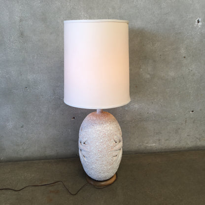 1960's Volcanic Glaze Ceramic Lamp