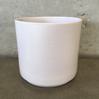 Mid Century Modern White Gainey Garden Pot