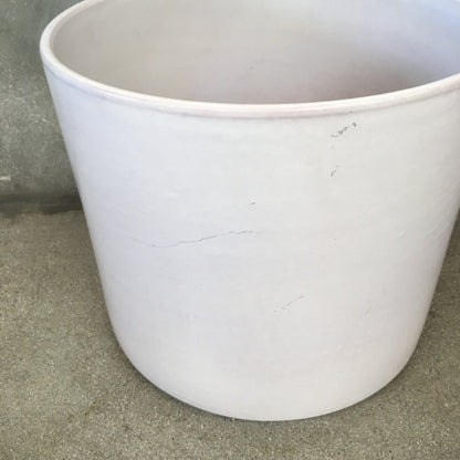 Mid Century Modern White Gainey Garden Pot