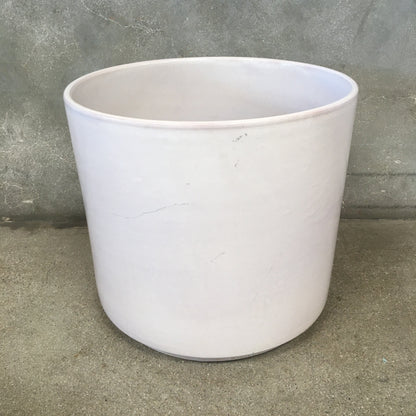 Mid Century Modern White Gainey Garden Pot