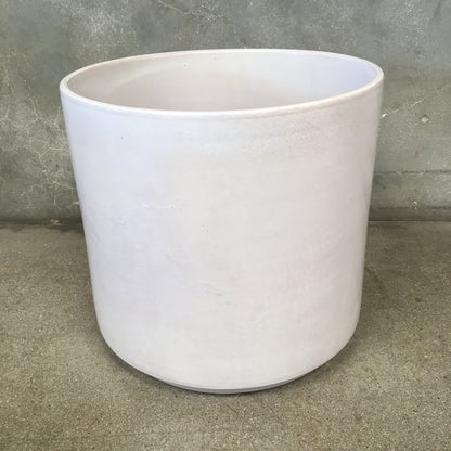 Mid Century Modern White Gainey Garden Pot