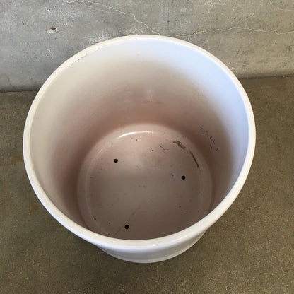 Mid Century Modern XL White Gainey Garden Pot