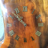Mid Century Burlwood Pendulum Clock