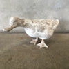 Vintage Cement Duck With Metal Feet - Looking Forward