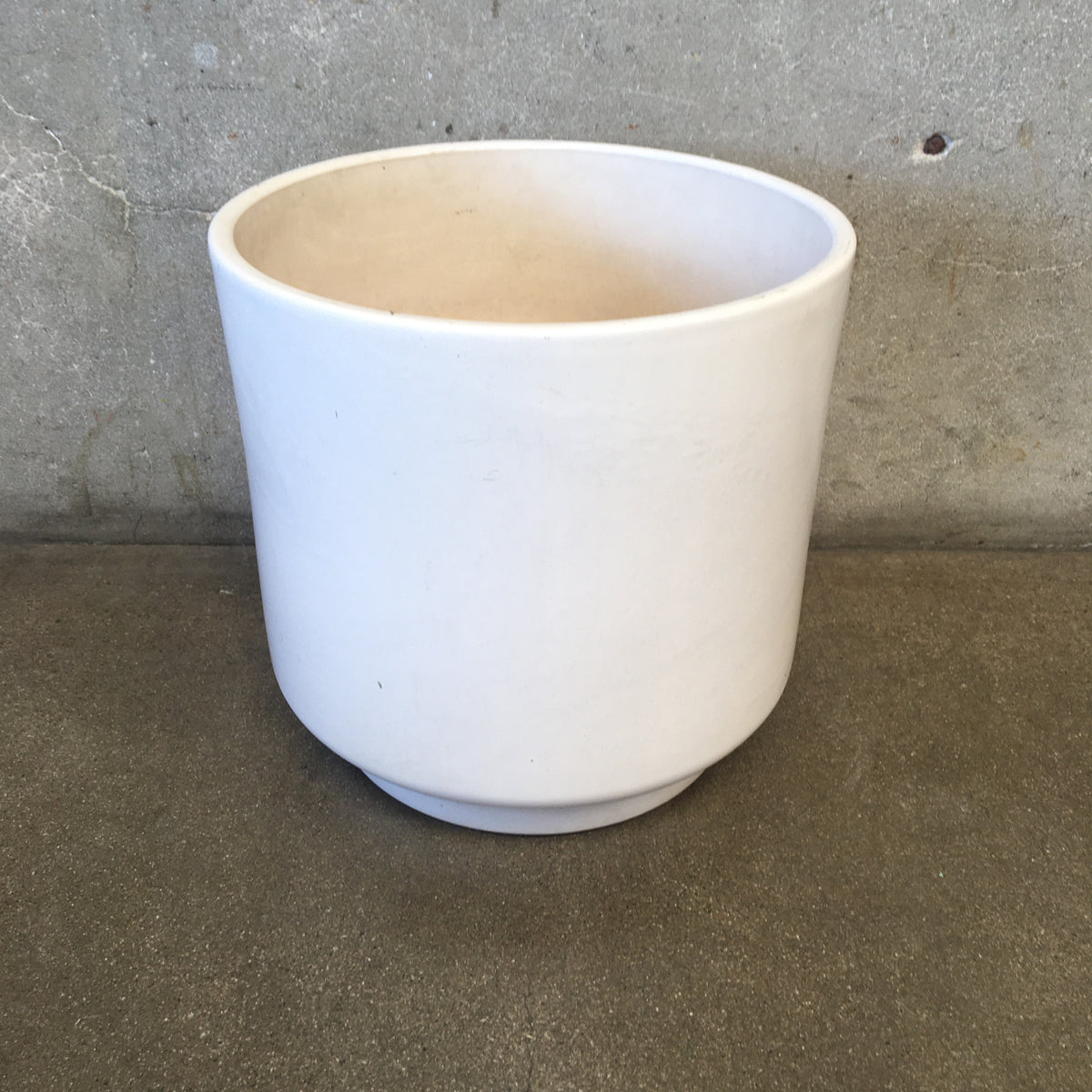 Mid Century Modern Large White Garden Pot