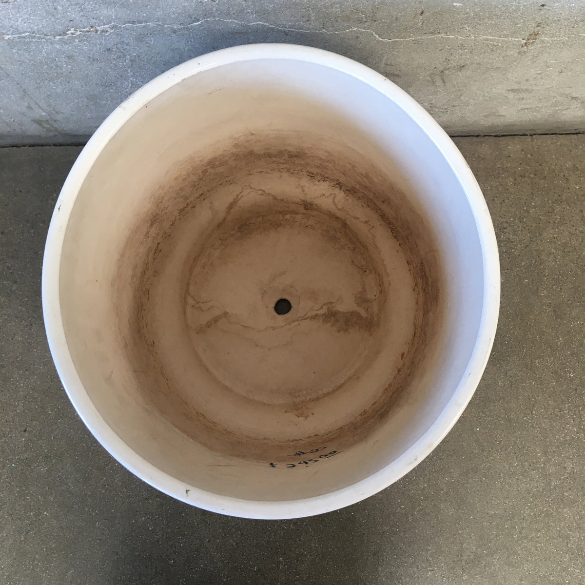 Mid Century Modern Large White Garden Pot