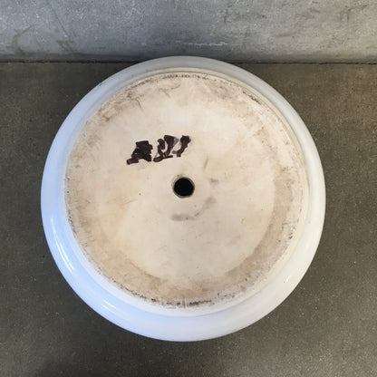 Mid Century Modern Large White Garden Pot