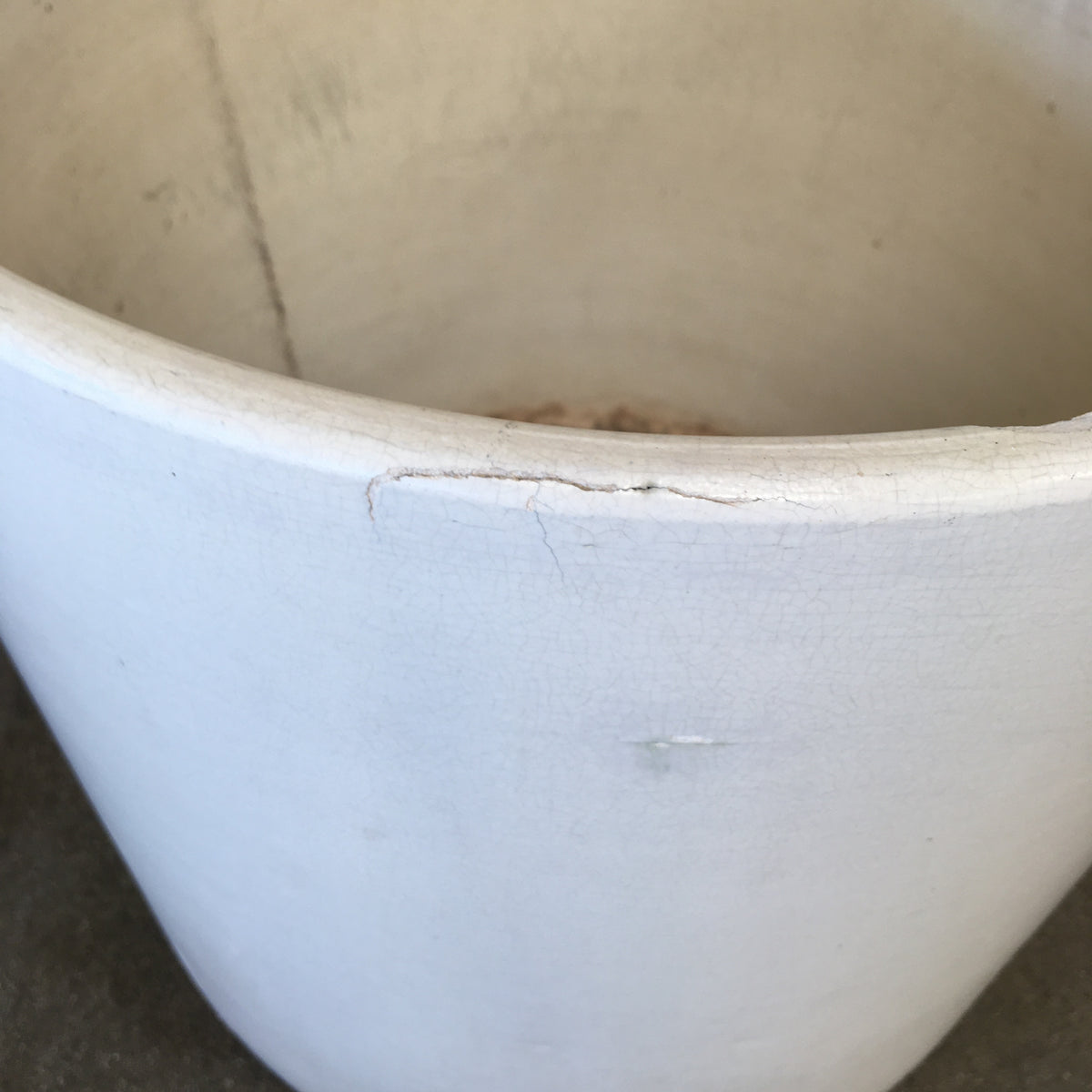 Vintage Architectural Pottery With Matte White Glaze