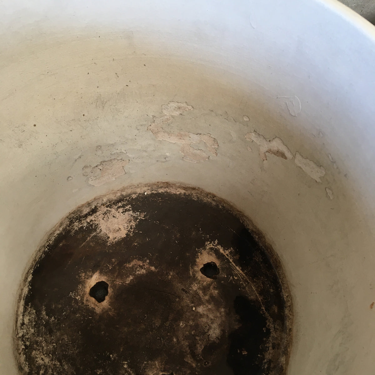 Vintage Architectural Pottery With Matte White Glaze