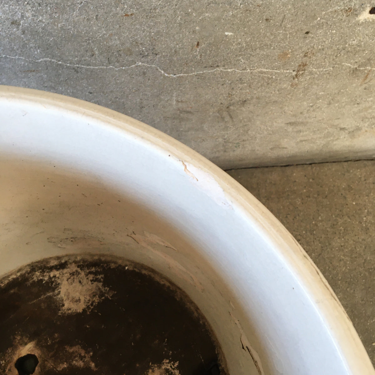 Vintage Architectural Pottery With Matte White Glaze