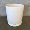 Vintage Architecturtal Pottery in White Glaze with Saucer