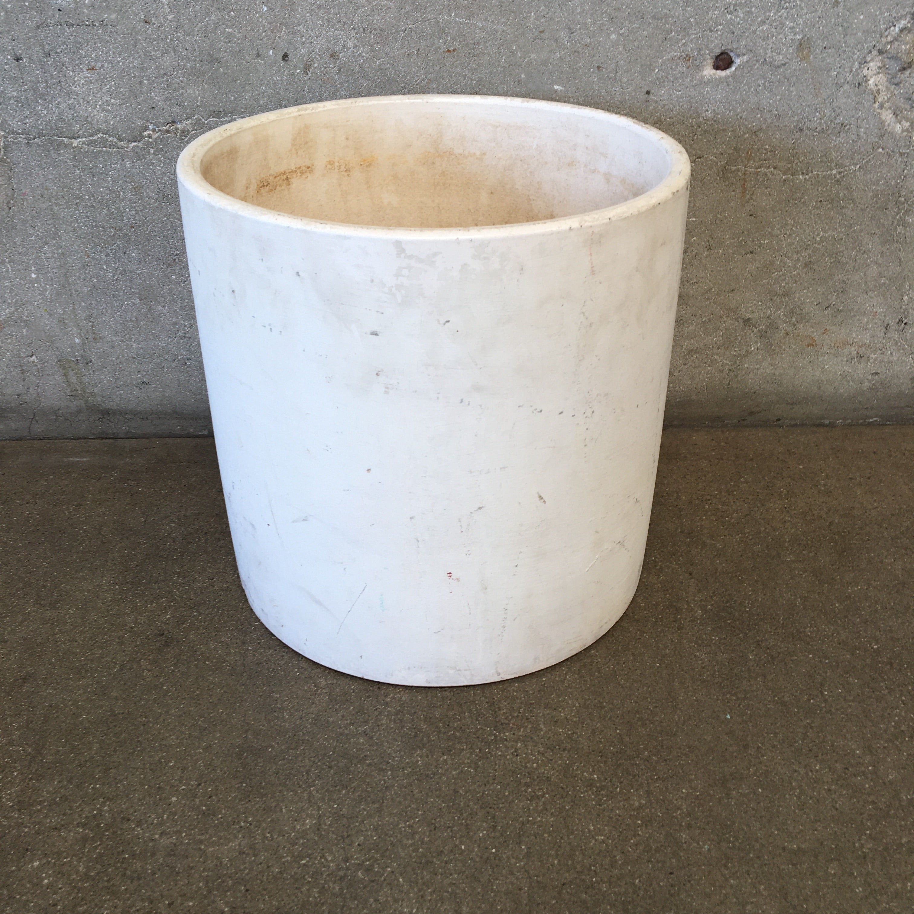 gainey planter pot Vintage White Gainey Garden Pot