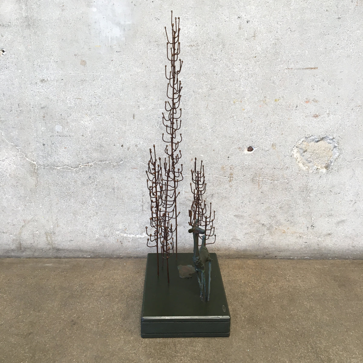 Vintage Curtis Jere Forest Scene Sculpture
