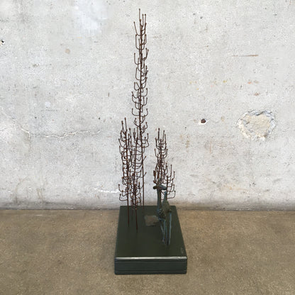 Vintage Curtis Jere Forest Scene Sculpture