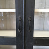 Black Teak  Cabinet with Glass Front Doors