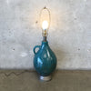 Vintage Turquoise Lava Drip Glaze Lamp