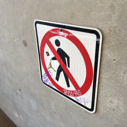 No Pedestrian Sign