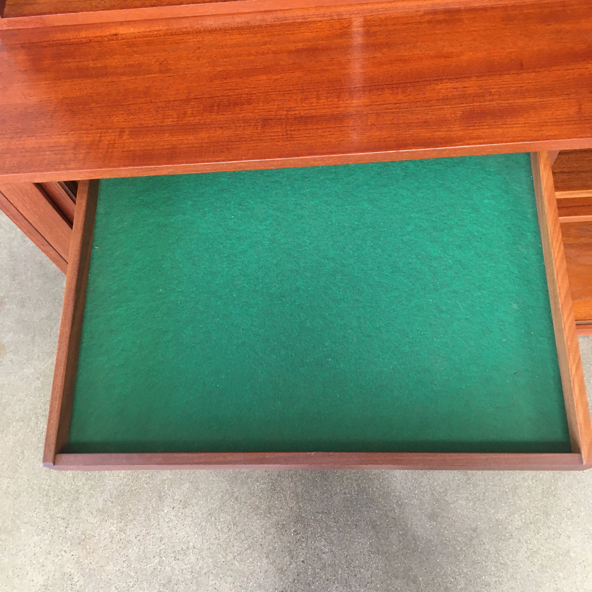 1960s Vintage Teak Dansk Buffet / Wall Unit with Tambour Doors