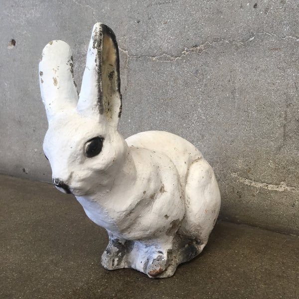 Vintage Three Piece Cement Rabbit Family