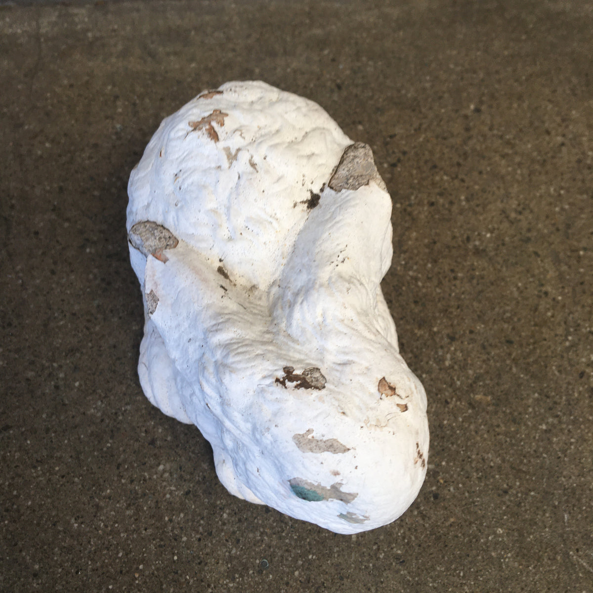 Vintage Three Piece Cement Rabbit Family