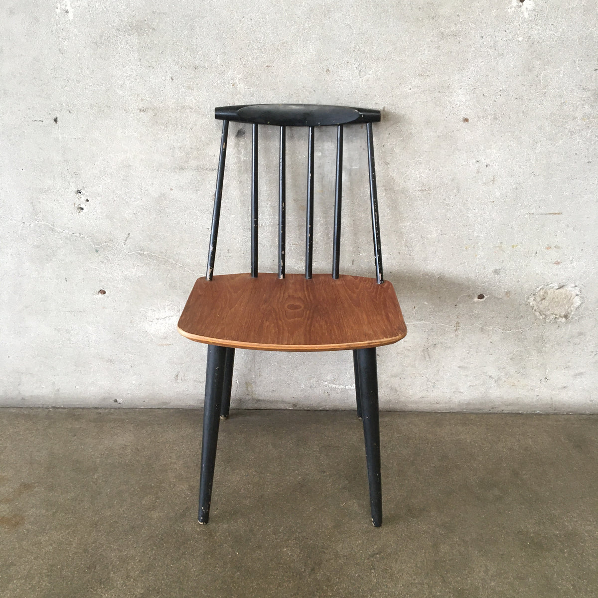 Mid Century J77 Stickback Chair by Folke Palsson for FDB Mobler