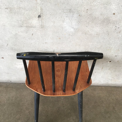 Mid Century J77 Stickback Chair by Folke Palsson for FDB Mobler