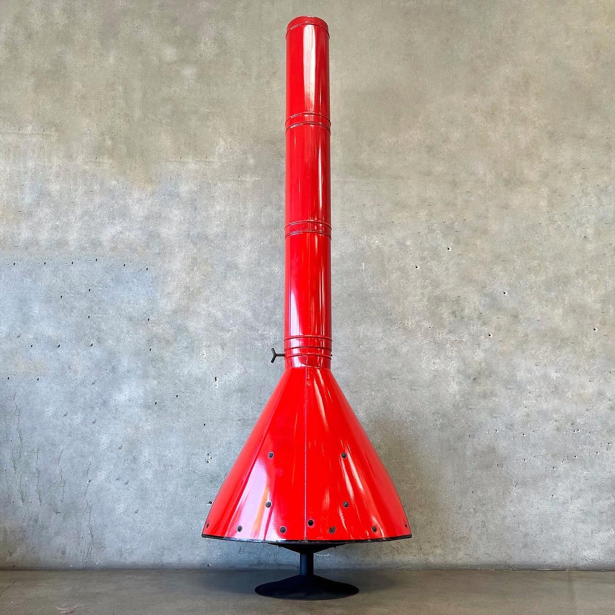 Vintage Mid Century Red Majestic "Firehood" Fireplace