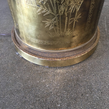 Hollywood Regency Brass Table Lamp