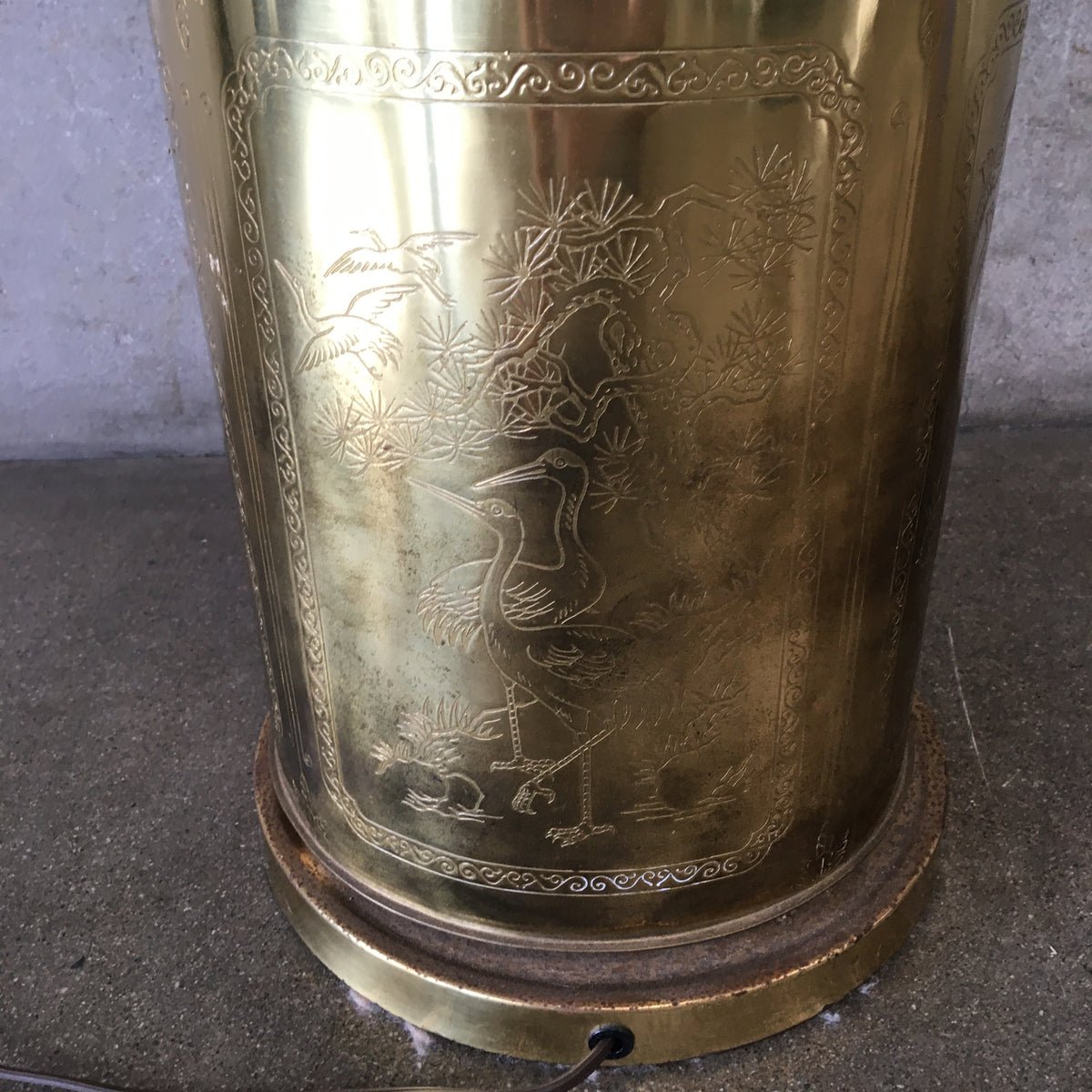 Hollywood Regency Brass Table Lamp