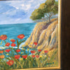 Original Acrylic Painting- "Red Poppy Beach" Signed By Artist