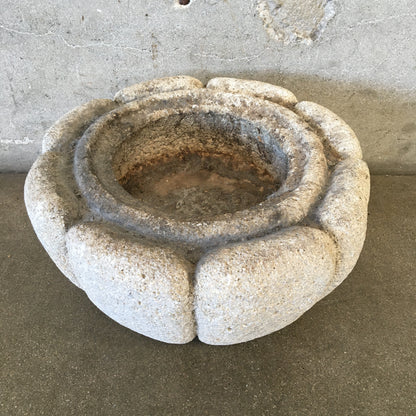 Antique Japanese Stone Planter Basin- "Natsume"