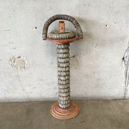 Folk Art Bottle Cap Smoke Stand/Ash Tray