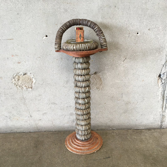 Folk Art Bottle Cap Smoke Stand/Ash Tray